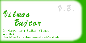 vilmos bujtor business card